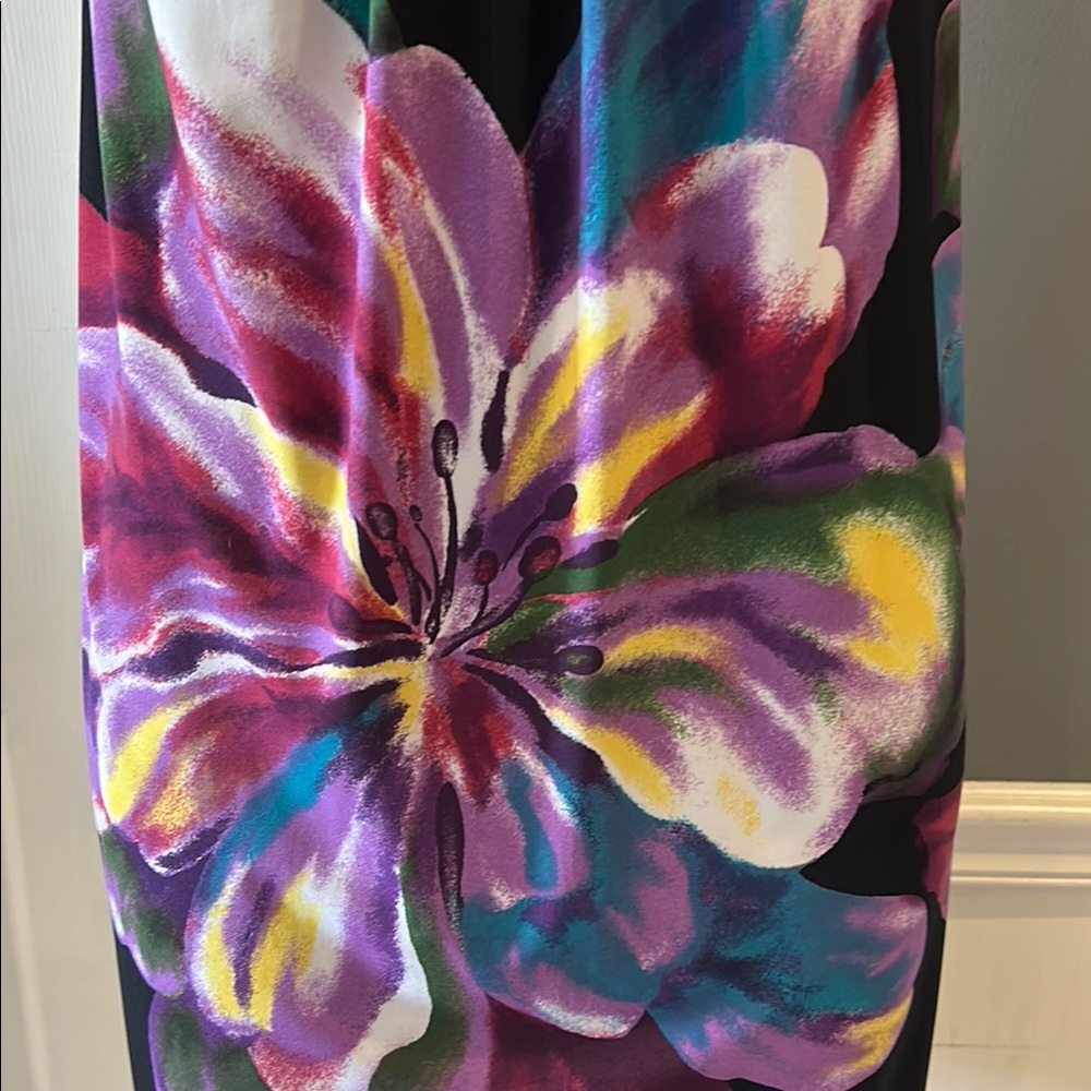 Ronni Nicole Floral Embellished Black Dress - Picture 4 of 5